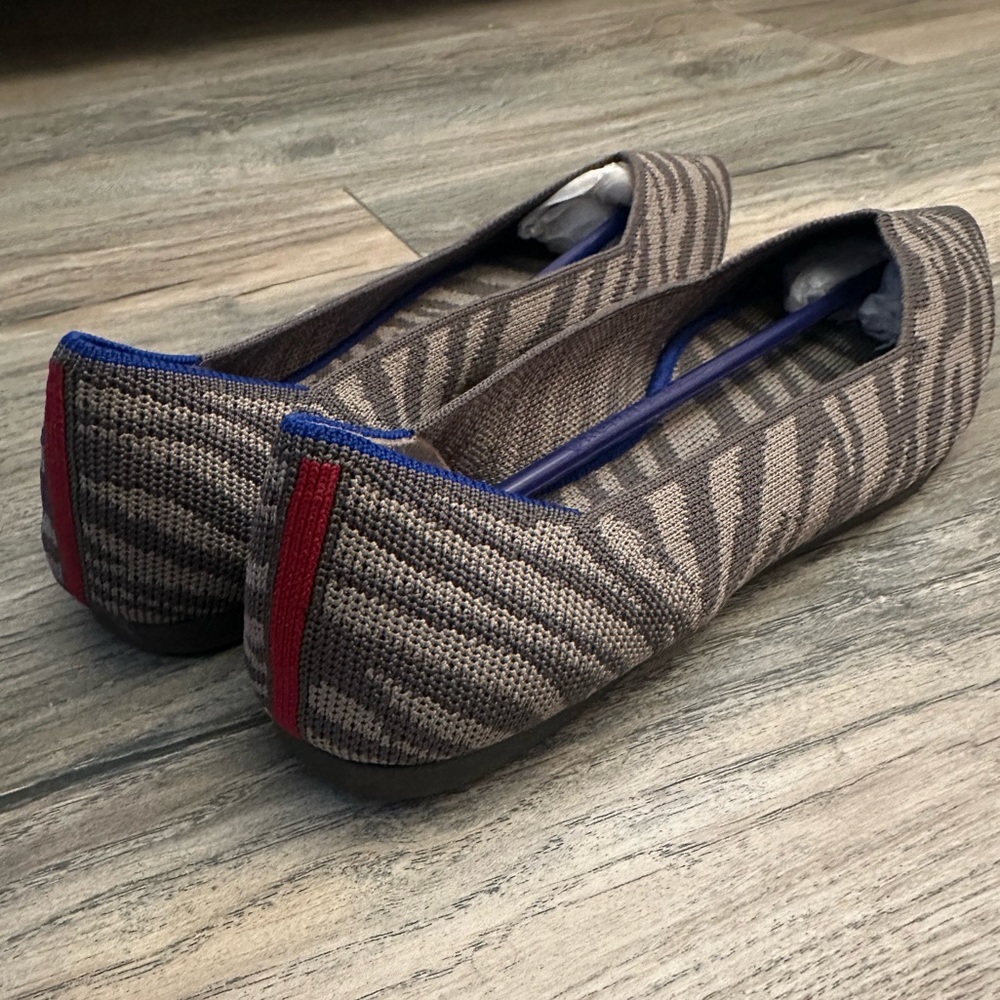Rothy's Gray Zebra Pointed Flats Points Size 8.5 … - image 4